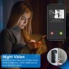 Portable Wireless Party Speaker 8in Colorful Lights DJ PA System with TWS Function FM Radio USB MMC Card Reading Aux In Recording Function Mic