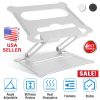 Laptop Stand Aluminum Angle Adjustable Computer Ergonomic Holder Riser Heat Vent Notebook Elevator For 10in-17in MacBook Pro 13 / 15