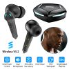 Wireless V5.2 Gaming Earbuds IPX4 Waterproof Touch Control Earphones with Mic 65ms Latency 13mm Driver 25H Play Time TWS Charging Case