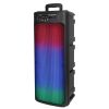 Portable Wireless Party Speaker Dual 8in Colorful Lights DJ PA System with TWS Function FM Radio USB MMC Card Reading Aux In Recording Function Wirele