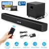 Wireless Soundbar with Subwoofer 2.1CH Audio Speaker For TV Aux USB Reading Soundbar Subwoofer Surround Sound Speaker System Home Theater