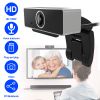 FHD 1080P Webcam USB PC Computer Webcam Auto Focus with Microphone 60-Degree Widescreen Desktop Laptop Webcam Live Streaming Webcam with Rotatable Cli