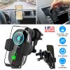 Car Wireless Phone Charger Car Air Vent Phone Mount Holder Bracket Fast Charge 15W 10W 7.5W Automatic Clamping Fit for iPhone 13 13Pro Max 12 Pro Max