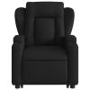 Electric Stand up Massage Recliner Chair Black Fabric