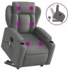 Stand up Massage Recliner Chair Dark Gray Fabric