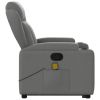 Stand up Massage Recliner Chair Dark Gray Fabric
