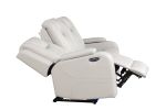 Benz LED & Power Recliner 2 PC Made With Faux Leather in Ice