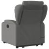 Stand up Massage Recliner Chair Dark Gray Fabric