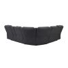 94.4" Home Theater Seating Modern Manual Recliner Sofa Chairs with Storage Box and Two Cup Holders for Living Room, Black