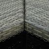 Corner Bar Table Gray 39.4"x19.7"x41.3" Poly Rattan