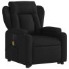Electric Stand up Massage Recliner Chair Black Fabric