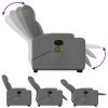 Stand up Massage Recliner Chair Dark Gray Fabric