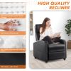Sweetcrispy Recliner Chair for Living Room Massage PU Leather Recliner Sofa Home Theater Seating with Lumbar Support