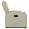 Electric Stand up Recliner Chair Cream Faux Leather