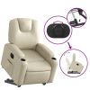 Electric Stand up Recliner Chair Cream Faux Leather