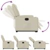 Electric Stand up Recliner Chair Cream Faux Leather