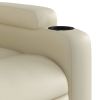 Electric Stand up Recliner Chair Cream Faux Leather