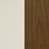 Walnut and Ecru Swivel Bar Stool