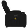 Electric Stand up Massage Recliner Chair Black Fabric