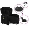 Electric Stand up Massage Recliner Chair Black Fabric