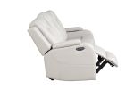 Benz LED & Power Recliner 2 PC Made With Faux Leather in Ice