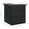 Corner Bar Table Black 39.4"x19.7"x41.3" Poly Rattan