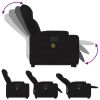 Electric Stand up Massage Recliner Chair Black Fabric