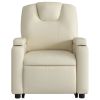 Electric Stand up Recliner Chair Cream Faux Leather