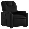 Stand up Recliner Chair Black Faux Leather