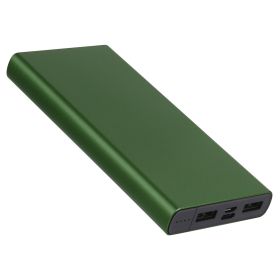 20000mAh Power Bank Portable External Battery Pack Phone Charger with Dual USB Output Ports Type C Micro USB Input (Option: Green)