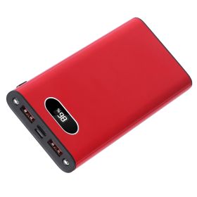 20000Mah Power Bank Portable Charger External Battery Pack 22.5W Super Fast Charging with LED Display Flashlight Fit for iPhone Samsung (Option: Red)