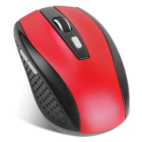 2.4G Wireless Gaming Mouse Optical Mice w/ Receiver 3 Adjustable DPI 6 Buttons For PC Laptop Computer Macbook (Option: Red)