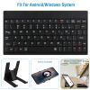 80 Keys Wired Keyboard Mini USB Connector Keyboard Portable Durable Keyboard w/ Carry Bag Tablet Stand for Android Window Tablet