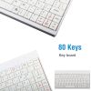 80 Keys Wired Keyboard Mini USB Connector Keyboard Portable Durable Keyboard w/ Carry Bag Tablet Stand for Android Window Tablet