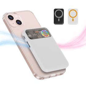 Magsafe Wireless Power Bank 10000mAh Magnetic Portable 18W Fast Charger Fit for IOS Phone 15/14/13/12 Series and More (Option: White)