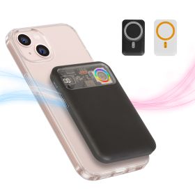 Magsafe Wireless Power Bank 10000mAh Magnetic Portable 18W Fast Charger Fit for IOS Phone 15/14/13/12 Series and More (Option: Black)