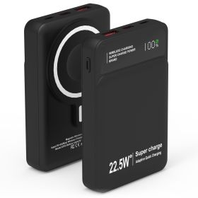 5000mAh Magsafe 3 In 1 Portable Charger PD22.5W Magnetic Fast Charger Fast Charging Power Bank Fit For IOS Phone 15/14 Samsung Galaxy S24 And More (Option: 5000MA_Black)