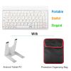 80 Keys Wired Keyboard Mini USB Connector Keyboard Portable Durable Keyboard w/ Carry Bag Tablet Stand for Android Window Tablet