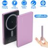 2 In 1 5000mAh 8MM Slim MagSafe Wireless Power Bank PD20W Magnetic Fast Charger Portable Phone Charger Fit for IOS Phone 15 14 13 12 Series And More