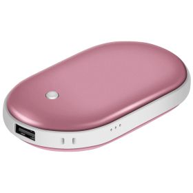 Portable Hand Warmer 5000mAh Power Bank Rechargeable Pocket Warmer Double-Sided Heating Handwarmer (Option: RGold)