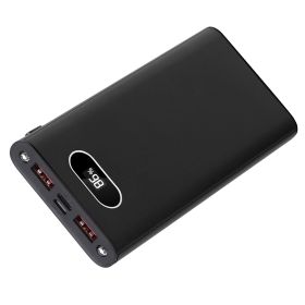 20000Mah Power Bank Portable Charger External Battery Pack 22.5W Super Fast Charging with LED Display Flashlight Fit for iPhone Samsung (Option: Black)