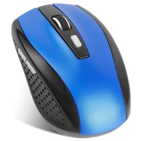 2.4G Wireless Gaming Mouse Optical Mice w/ Receiver 3 Adjustable DPI 6 Buttons For PC Laptop Computer Macbook (Option: Blue)