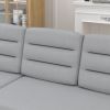 MH83.5" Convertible Sleeper Combo Sofa, Convertible Sofa Bed Polyester Pullout Bed with Storage Recliner and Cup Holder for Living Room, Tight Spaces