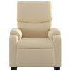 Stand up Massage Recliner Chair Cream Fabric