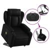Electric Stand up Massage Recliner Chair Black Faux Leather