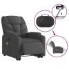 Electric Stand up Massage Recliner Chair Dark Gray Fabric