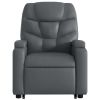 Stand up Massage Recliner Chair Gray Faux Leather