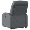 Stand up Massage Recliner Chair Gray Faux Leather