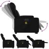 Electric Stand up Massage Recliner Chair Black Faux Leather