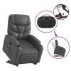 Stand up Massage Recliner Chair Gray Faux Leather